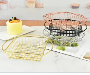 Stainless steel french fries basket metal fried food holder snack storage container kitchen tool