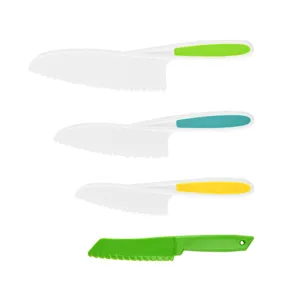 Plastic bread knife set for children fruit cutter cake baking tool kitchen dessert tools 4pcs