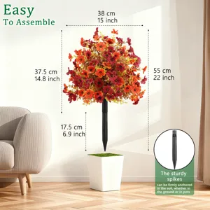 Albero topiario di ipomea artificiale per giardino cortile decorazioni casa con paletto robusto