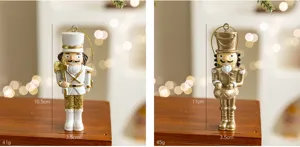 Weihnachten Nussknacker Soldat Harz Hängende Ornament Baum Dekor Tisch Figur Set