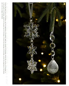 Weihnachtsbaum hängende Acryl Schneeflocke Tropfen Kristall Anhänger festliche Dekoration