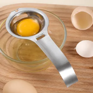 Stainless Steel Egg Separator Yolk White Filter Baking Tool With Long Handle Kitchen Egg Separator Tool