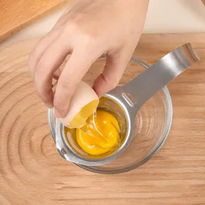 Stainless steel egg separator for baking kitchen cooking egg white and yolk filtering tool kitchen