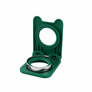 Green plastic stainless steel manual sandwich mold bread press maker for toast kitchen tool