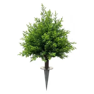 Artificial green plant ground insert tree for garden decoration and outdoor landscape.