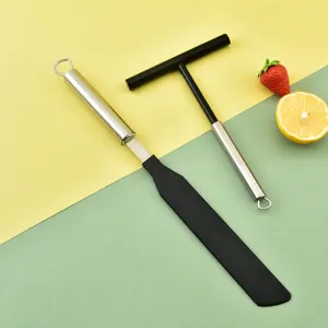 High Quality 304 Stainless Steel Crepe Spreader And Pancake Batter Spatula Tool.