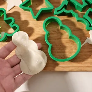 Plastic Christmas Cookie Mold Set Cartoon Baking Molds Festive Cookie Cutter Set For Kids DIY Baking Pastry Kitchen Tools