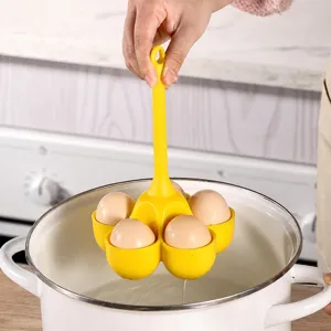 Support d'œufs en silicone 5 trous cuiseur d'œufs outil de cuisine pour cuire les œufs