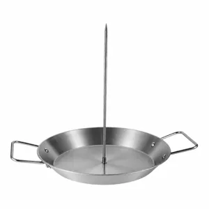 Plaque broche de barbecue verticale en acier inoxydable support poulet amovible pro