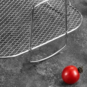 Stainless steel air fryer rack replacement mesh multi-function food dehydrator tray tool.