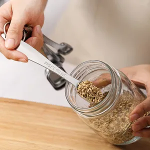 Stainless steel measuring spoons set dual scale baking cooking kitchen tool set 7pcs