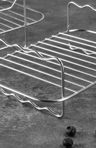 Stainless steel double layer steam rack air fryer basket cooling drying rack kitchen accessory