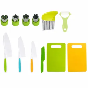 Juego de cuchillos de seguridad infantils de plastico cortador de fruta utensilios cocina