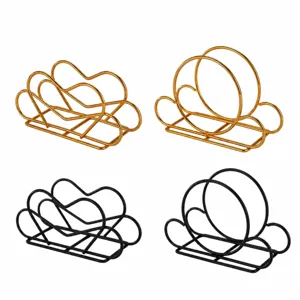 Porte-serviettes en fer forgé moderne, support de mouchoirs vertical pour table et cuisine.