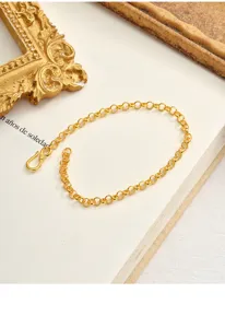S925 Sterlingsilber O-Kette Gliederarmband für Damen, minimalistischer Armschmuck Stil.