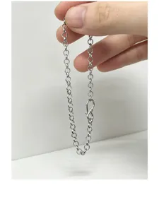 Silber O-Kette Armband minimalistisch 925er Sterling Silber Gliederkette Schmuck für Damen Alltag