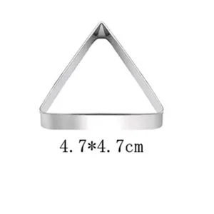 Emporte-pièce triangle en acier inoxydable moule à biscuits dalgona pâtisserie détail