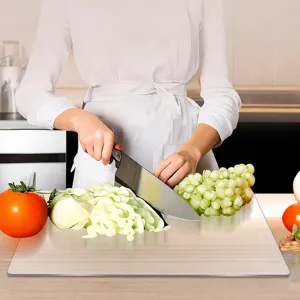 Tagliere in Acrilico Trasparente Cucina Tagliere Antiscivolo per Verdure Frutta Cibo Cotto Protezione per Piano Lavoro