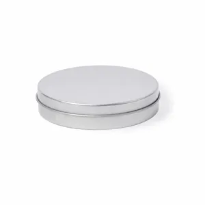 Boîte de rangement ronde en acier inoxydable conteneur métallique diamètre 90mm