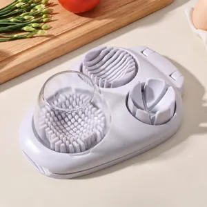 Multi Functional Egg Slicer 3 In 1 Stainless Steel Cutting Wire Kitchen Gadget For Hard Boiled Eggs