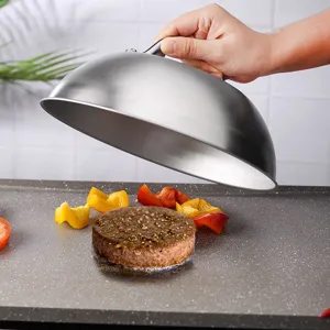 Cúpula de fusión de acero inoxidable para plancha hamburguesa cubierta barbacoa