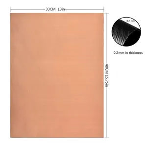 Antihaft Teflon Grillmatte Backmatte, glasfaserhitzebeständige Backfolie 33x40cm 0,2mm dick.