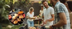 Antihaft BBQ Grillmatte Glasfaser Hitzebestaendige Backmatte fuer Outdoor Kochen.