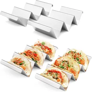 Edelstahl Taco Halter Wellenform Mexikanisches Essen Ständer Harte Schale Weiche Taco Präsentationsständer Küche Essgeschirr