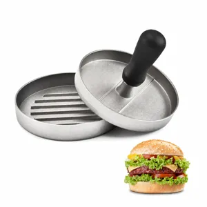 Aluminum hamburger press patty maker heavy duty burger meat press kitchen tool set.