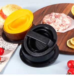 Plastic burger press round meat patty mold kit for kitchen cooking and barbecue tools