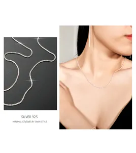 925 sterling silver starlight chain necklace minimalist clavicle chain for women daily jewelry