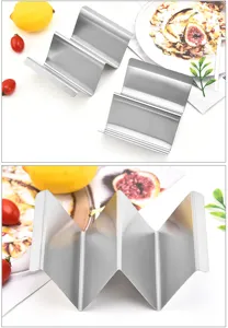 Support à tacos en acier inoxydable étagère à tortillas en forme de W pour cuisine mexicaine