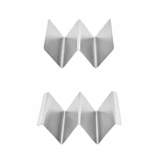 Support à taco en acier inoxydable en forme de W pour cuisine et restaurant, 2 styles