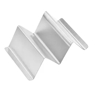 Support a tacos en acier inoxydable forme W double fente rack pour cuisine mexicaine