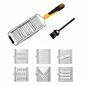 Affettatrice e grattugia per verdure multifunzionale in acciaio inossidabile 6 in 1.