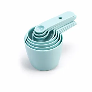 Set de tasses et cuillères à mesurer en plastique pour cuisine, pâtisserie et café, outils.