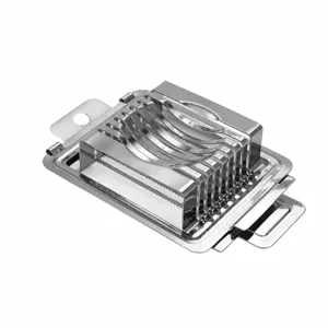 Affetta uova in acciaio inox utensile da cucina multifunzionale tagliauova metallico