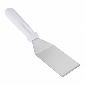 Spatola in acciaio inossidabile per cucina, bistecca, teppanyaki, pancake e torta.
