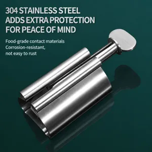 Stainless steel toothpaste squeezer, manual metal tube dispenser for facial cleanser tool