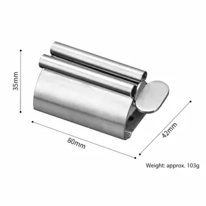 Stainless steel toothpaste squeezer rolling tube dispenser for bathroom cleanser metal
