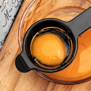 Long handle egg white separator kitchen baking tool egg yolk filter practical cooking gadget