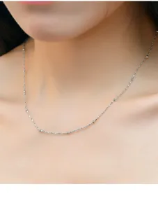 S925 Sterling Silber Sternenhimmel Kette Damen, zarte glänzende Schlüsselbein Halskette Alltag.