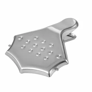 Stainless steel manual lemon squeezer mini fruit press metal juicer kitchen tool.