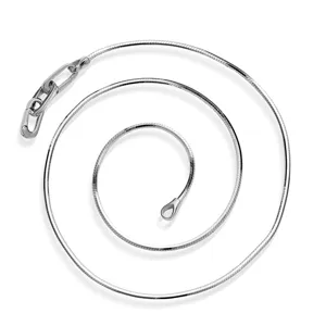 S925 Sterlingsilber Schlangenkette Halskette Verstellbarer Verschluss Oktagon Kette Schmuck