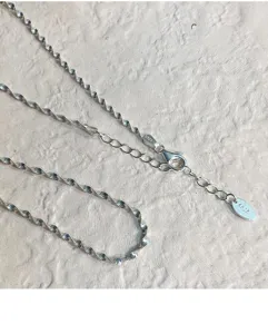 S925 sterling zilveren gedraaide bladketting halsketting, italiaans vakmanschap, elegant.