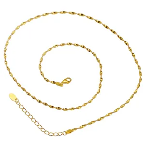 S925 Sterling Zilver Gedraaide Mes Ketting Halsketting Italiaans Ambacht Sieraden Mooi