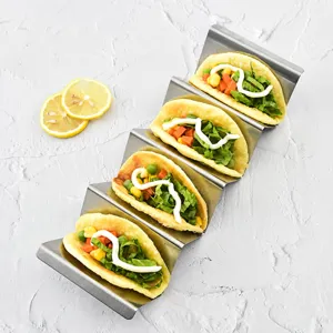 Edelstahl Taco Halter W Form Tortilla Staender fur Meko Kueche Tisch Praesentation