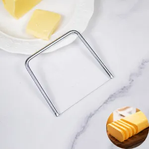 Stainless Steel Cheese Slicer Butter Cutter Foie Gras Slicing Tool Kitchen Gadget Metal Wire Food Slicer for Baking