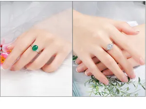 S925 Silber Achat Chalzedon Ring, retro offenes Design, elegantes Schmuckstück für Damen.