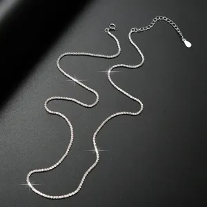 S925 sterling silver shining starry sky necklace for women minimalist clavicle chain jewelry